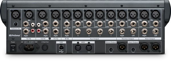 16-CHANNEL PERFORMANCE AND RECORDING DIGITAL MIXER WITH USB